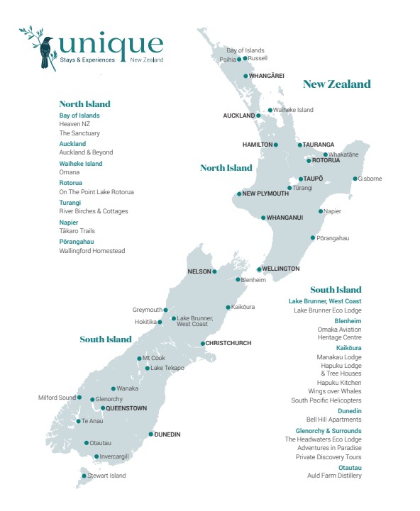 Unique Stays & Experiences Map